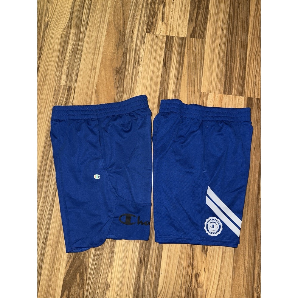Champion Boys Sz M Medium 10/12 Shorts Royal Blue EUC Lot Dri-fit